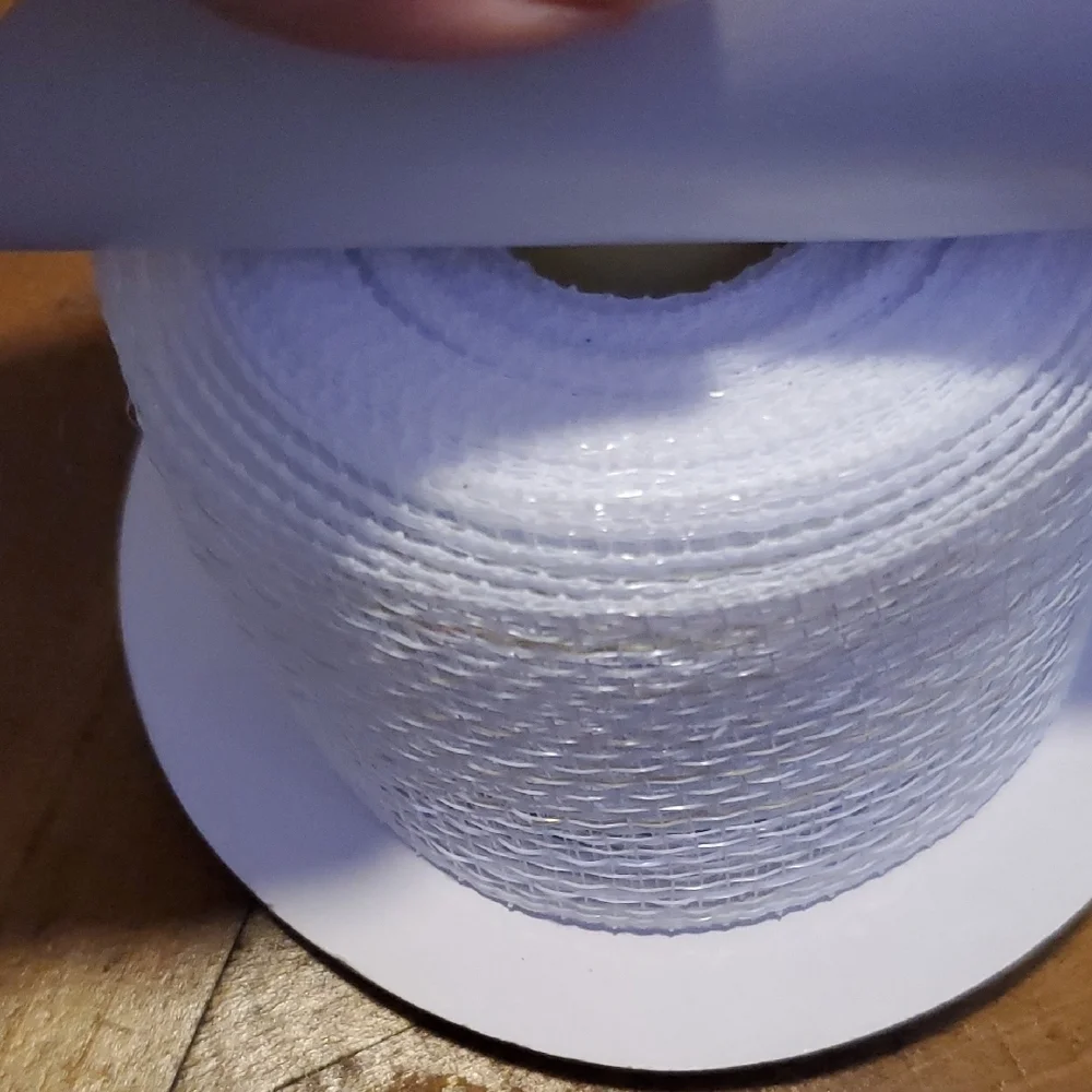 🐻 Elegant White Iridescent Mesh Ribbon for Parties